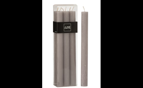 Bougies-6-pieces-8683-gris-fonce-Jolipa