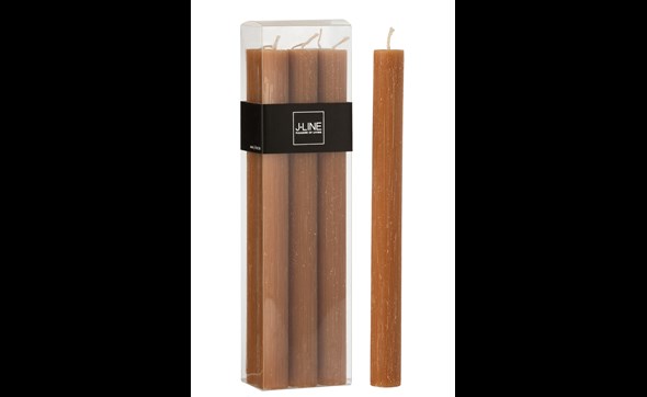 Bougies-6-pieces-8690-caramel-Jolipa
