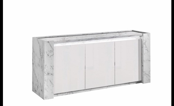 Buffet-195cm-Vittoria-decor-marbre-blanc-Alcos