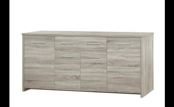 Buffet-2-portes-1-tiroir-Enzo-decor-bois-chene-sonoma-gris-210cm-Oosterlynck