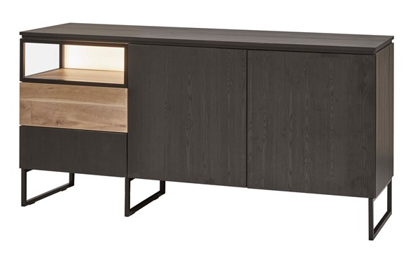 Buffet-2-portes-2-tiroirs-1-niche-Portofino-decor-noir-vieux-chene-K616-DR3-Evan