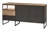 Buffet-2-portes-2-tiroirs-1-niche-Portofino-decor-noir-vieux-chene-K699-DR3-Evan