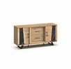 Buffet-2-portes-2-tiroirs-Richard-millenium-oak-nature-zebra-marble-K545ZEB-DR3-180cm-Evan
