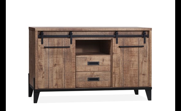 Buffet-2-portes-2-tiroirs-Vigo-lamulux-manguier-160cm-Maxfurn