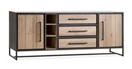 Buffet-2-portes-3-tiroirs-Monopoly-lamulux-natur-lava-201cm-Maxfurn