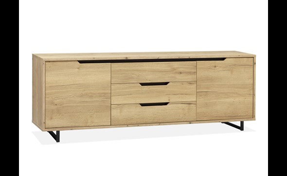 Buffet-2-portes-3-tiroirs-Puerto-lamulux-220cm-Maxfurn