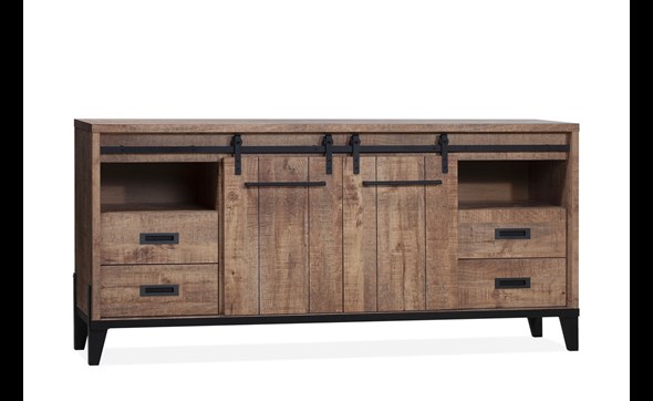 Buffet-2-portes-4-tiroirs-Vigo-lamulux-manguier-210cm-Maxfurn