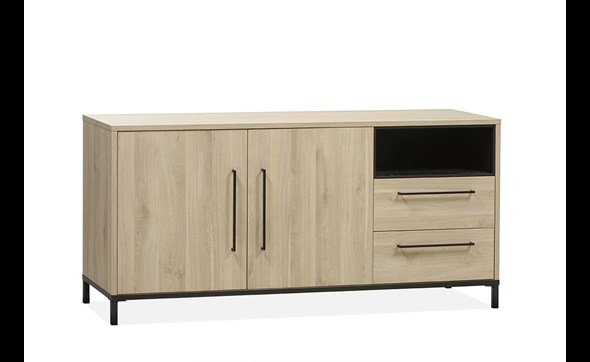 Buffet-2-portes-Bridge-decor-fresh-oak-old-piano-166cm-Maxfurn