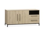 Buffet-2-portes-Bridge-decor-fresh-oak-old-piano-166cm-Maxfurn