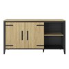 Buffet-2-portes-Cork-chene-dore-165cm-front-Gautier