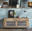 Buffet-2-portes-coullissantes-2-tiroirs-Passerelle-decor-chene-vintage-metal-gris-eiffel-225cm-Artcopie