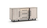 Buffet-2portes-3tiroirs-Ravenna-DR3-millenium-oak-light-grey-elegant-black