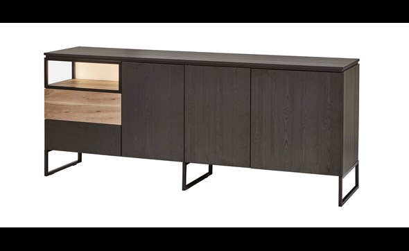 Buffet-3-portes-1-tiroir-1-niche-Portofino-decor-noir-vieux-chene-K616-214cm-DR2-Evan