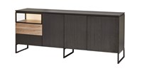 Buffet-3-portes-1-tiroir-1-niche-Portofino-decor-noir-vieux-chene-K616-214cm-DR2-Evan