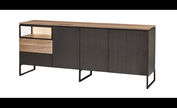 Buffet-3-portes-1-tiroir-1-niche-Portofino-decor-noir-vieux-chene-K699-214cm-DR2-Evan