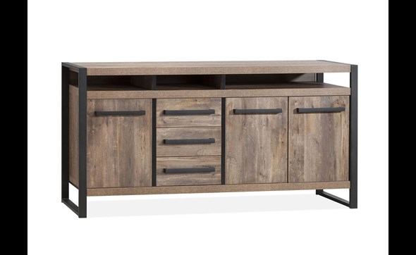 Buffet-3-portes-3-tiroirs-Cascade-lamulux-mokka-189cm-Maxfurn