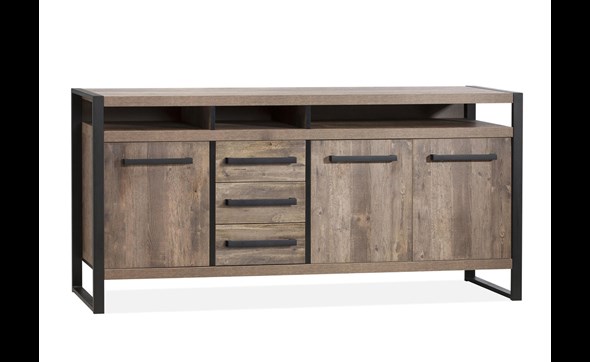 Buffet-3-portes-3-tiroirs-Cascade-lamulux-mokka-220cm-Maxfurn