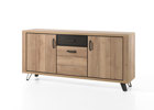 Buffet-3-portes-Andes-decor-bois-chene-metal-205cm-Comodi-Living