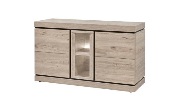 Buffet-3-portes-Belluno-decor-chene-brun-clair-K541-DR3-154cm-Evan