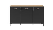 Buffet-3-portes-Diagone-Manchester-decor-noir-E16038-141cm-frontGautier
