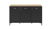 Buffet-3-portes-Diagone-Manchester-decor-noir-E16038-141cm-frontGautier
