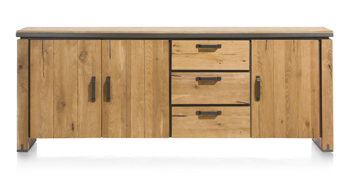 Buffet-39605-Farmland-3portes-3tiroirs-dressoir-210cm-front-Henders-Hazel