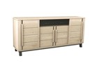 Buffet-4-portes-1-tiroir-metal-Garden-chene-massif-placage-brut-brosse-metal-noir-353-781200-220cm-G