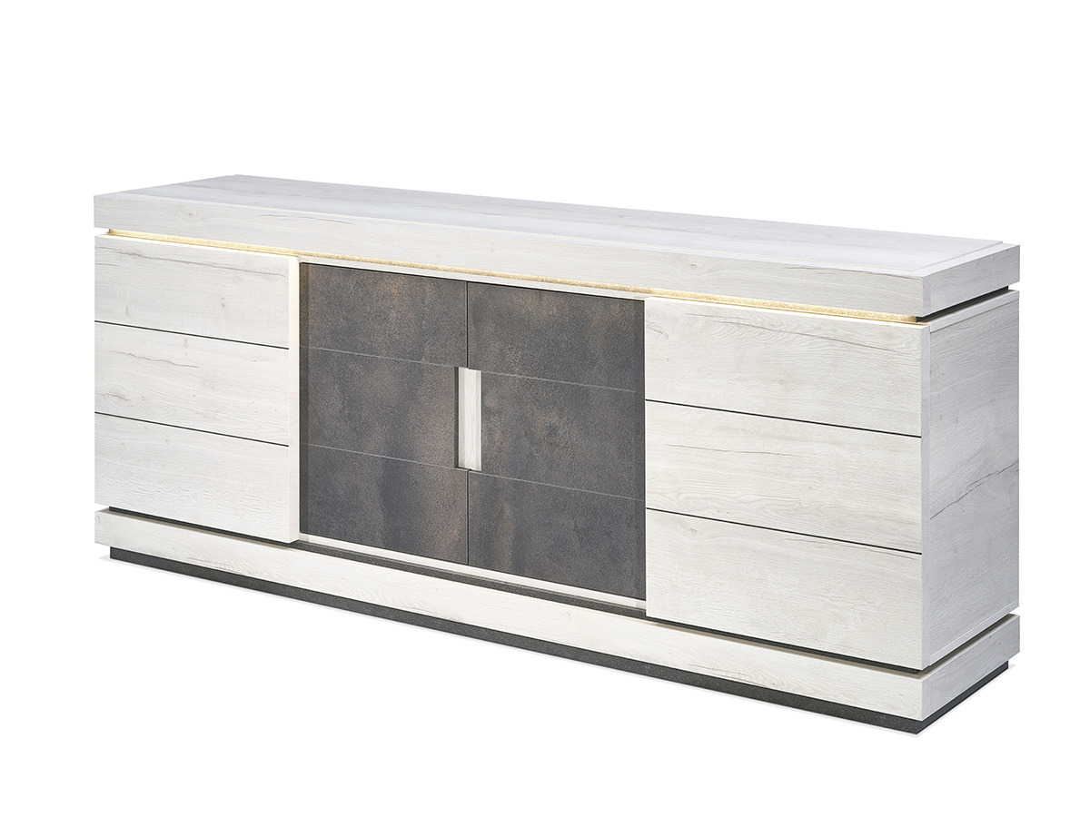 Buffet-4-portes-Birger-melamine-halifax-creme-225cm-Comodi-Living