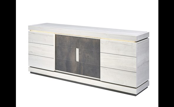 Buffet-4-portes-Birger-melamine-halifax-creme-225cm-Comodi-Living
