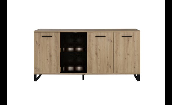 Buffet-4-portes-Craft-chene-artisan-noir-01-Gautier