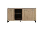 Buffet-4-portes-Craft-chene-artisan-noir-01-Gautier