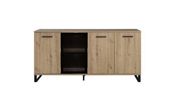 Buffet-4-portes-Craft-chene-artisan-noir-01-Gautier