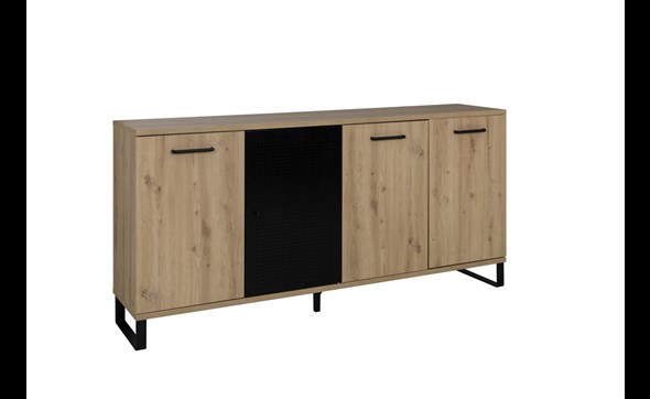 Buffet-4-portes-Craft-chene-artisan-noir-03-Gautier