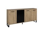 Buffet-4-portes-Craft-chene-artisan-noir-03-Gautier