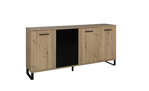 Buffet-4-portes-Craft-chene-artisan-noir-03-Gautier