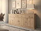 Buffet-4-portes-Valencia-melamine-smoked-oak-Dullaert
