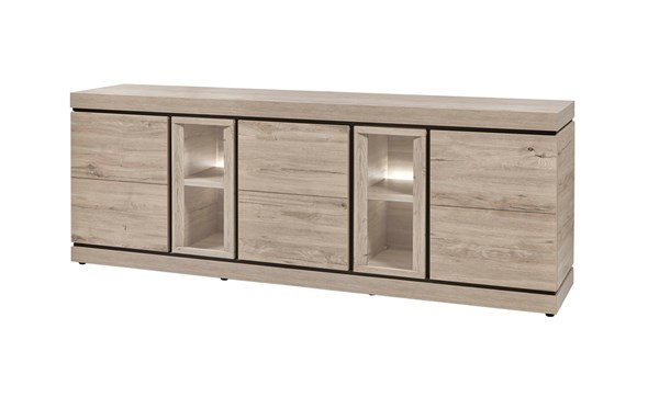 Buffet-5-portes-Belluno-decor-chene-brun-clair-K541-DR1-251cm-Evan