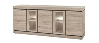Buffet-5-portes-Belluno-decor-chene-brun-clair-K541-DR2-226cm-Evan
