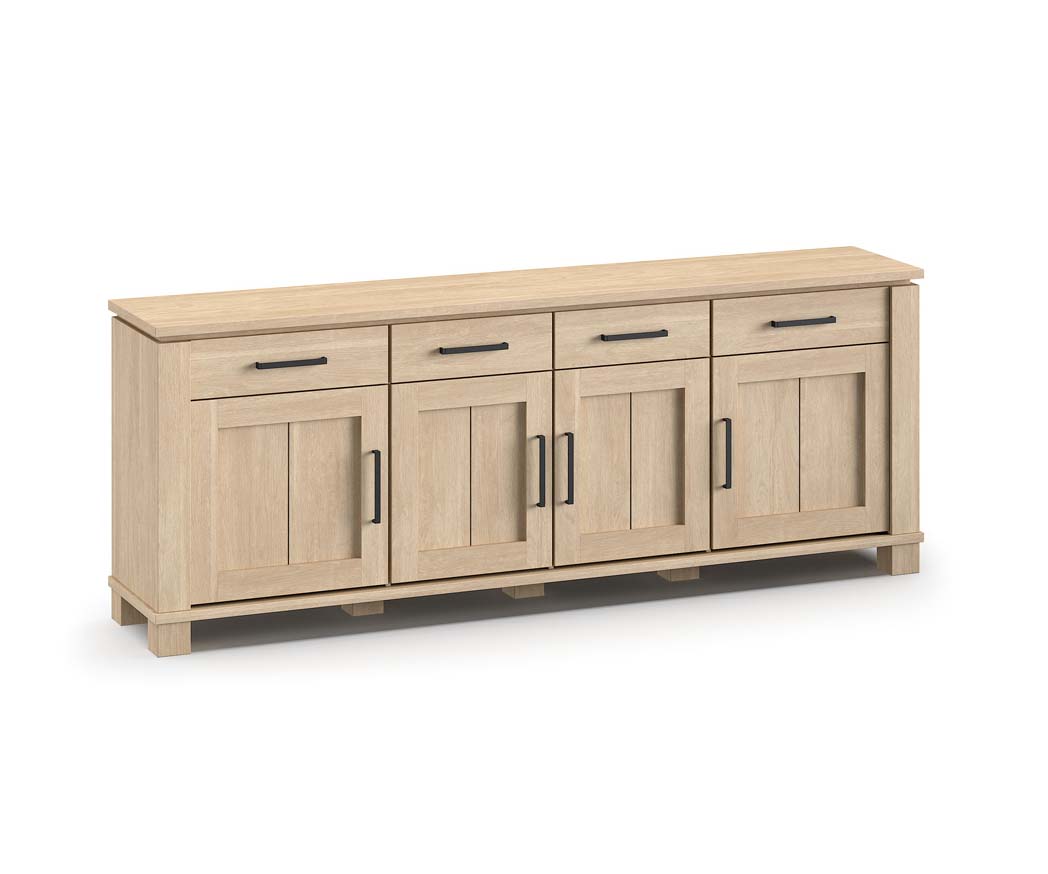 Buffet-Alba-DR1-chene-naturel-brosse-sable-Evan