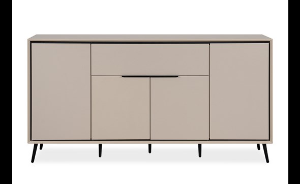 Buffet-Arona-51B-4-portes-1-tiroir-capuccino-noir-front-01-Finori