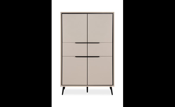 Buffet-Arona-53A-2-portes-2-tiroirs-capuccino-noir-front-Finori