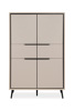 Buffet-Arona-53A-2-portes-2-tiroirs-capuccino-noir-front-Finori