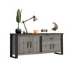Buffet-Baxter-decor-bois-anthracite-224cm-N°14-01-Sciae