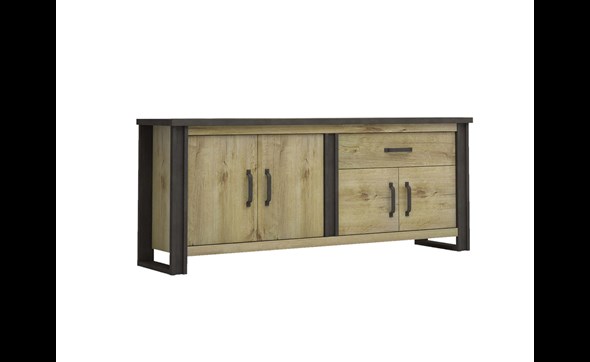 Buffet-Baxter-decor-bois-chene-brun-204cm-N°39-Sciae