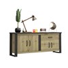 Buffet-Baxter-decor-bois-chene-brun-224cm-N°14-Sciae