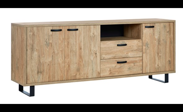Buffet-Como-decor-chene-dore-220cm-Neyt