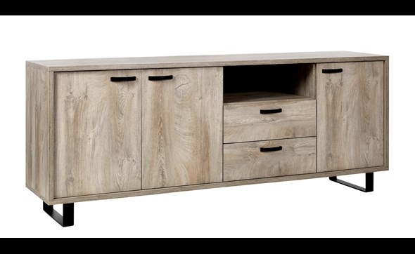 Buffet-Como-decor-chene-humus-220cm-Neyt
