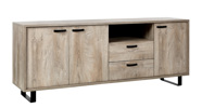 Buffet-Como-decor-chene-humus-220cm-Neyt