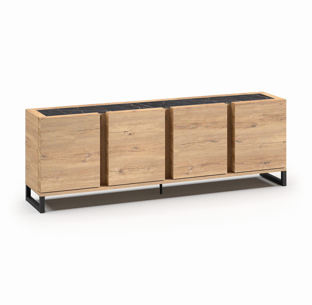 Buffet-DR1-253cm-Grando-millenium-oak-nature-zebra-marble-EVAN-01