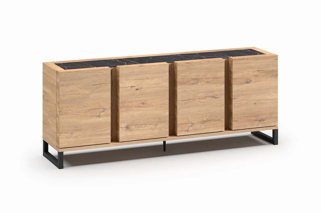 Buffet-DR2-219cm-Grando-millenium-oak-nature-zebra-marble-EVAN-01